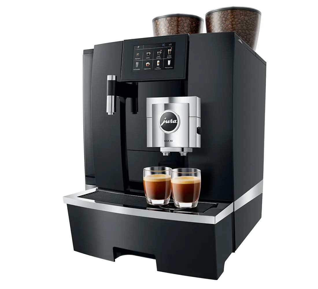 JURA Professional koffiemachine met twee kopjes koffie