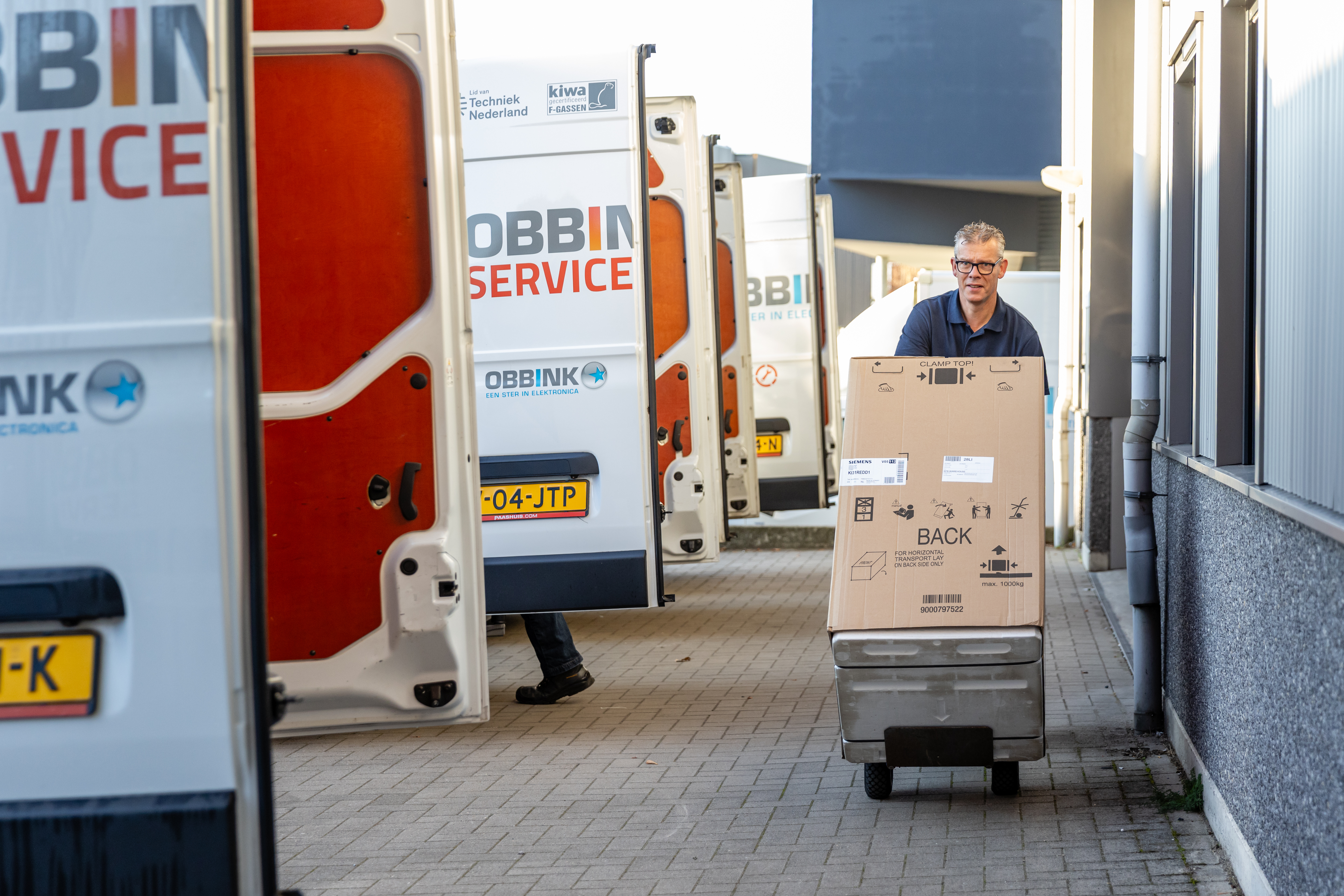 Monteur van Obbink Service tijdens installatie en montage